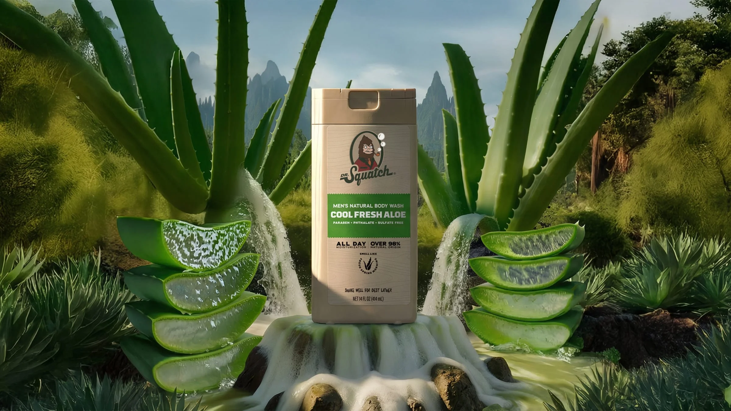 14 oz Cool Fresh Aloe Body Wash - Image 2