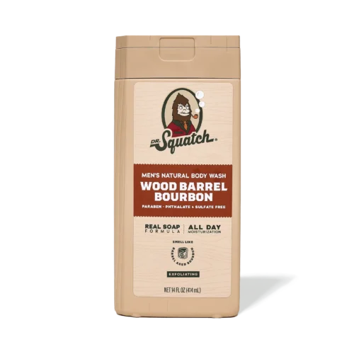 14 oz Wood Barrel Bourbon Exfoliating Body Wash